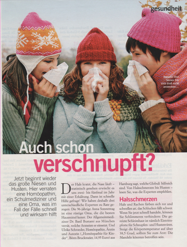 Veröffentlichung in der Zeitschrift Freundin 10/2007. 